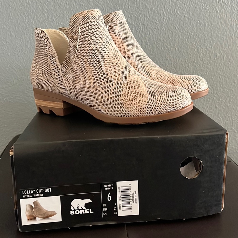 Sorel Lolla Cut Out, Natural, sz 6